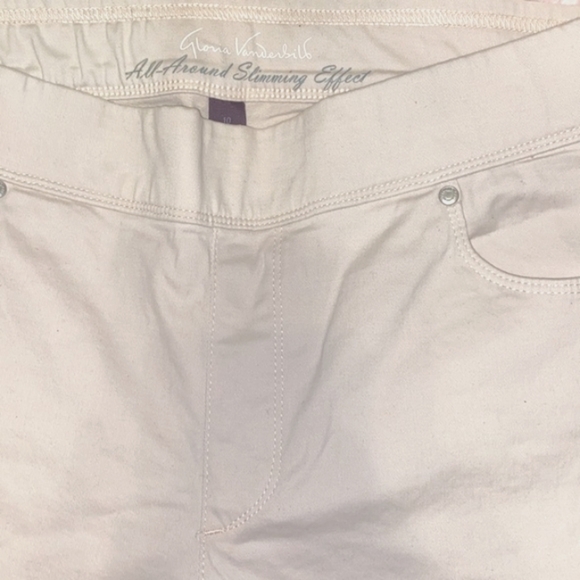 Gloria Vanderbilt Mid rise avery Clam Digger light pink pants women size 10 - Picture 7 of 8